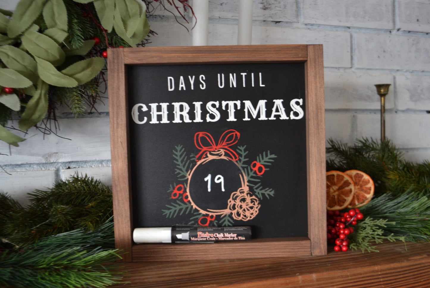 Christmas Countdown Calendar-Hanging Advent Calendar-Christmas Countdown-Christmas Decor-Farmhouse Christmas