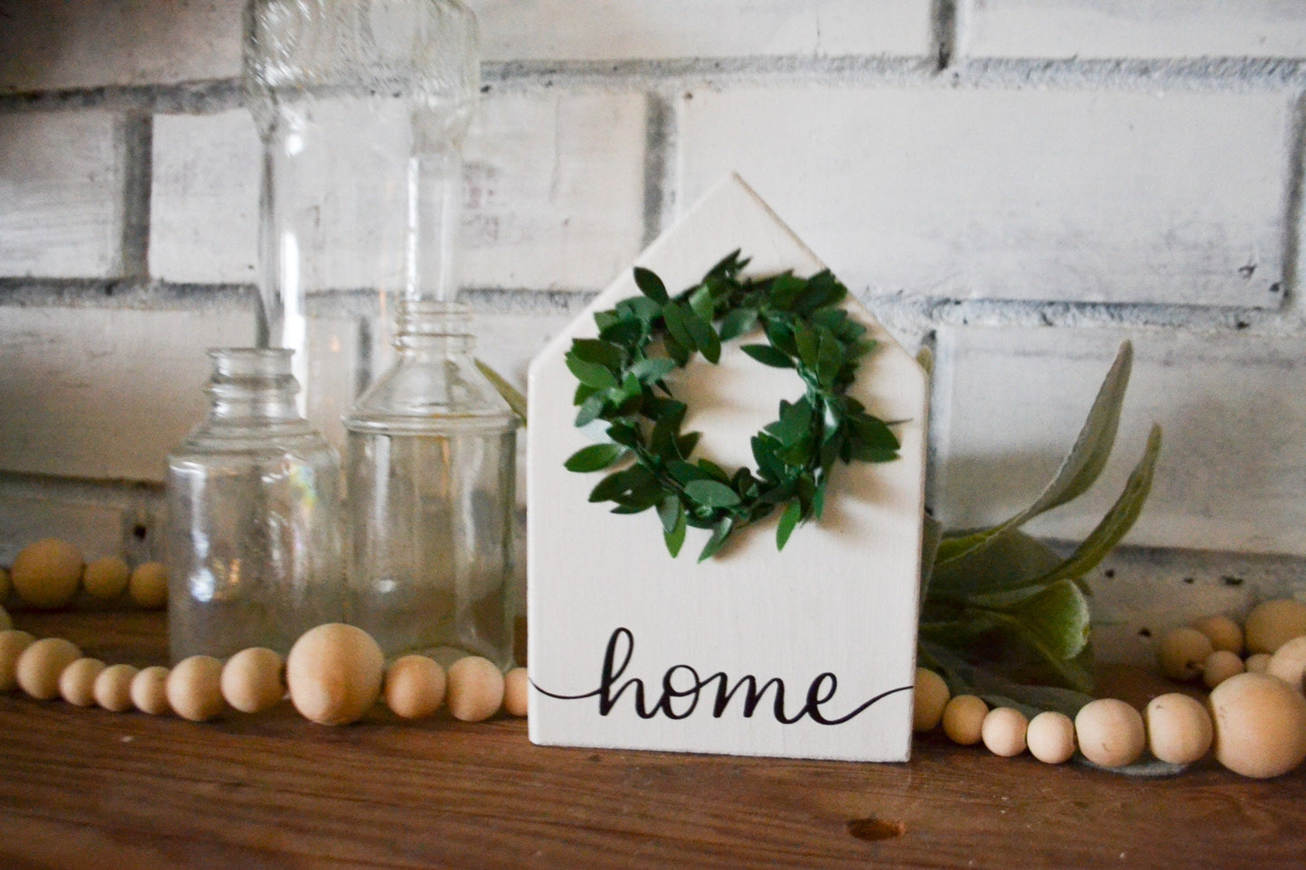 Mini Home Wreath House Decor-Mini Sign Decor-Tiered Tray Decor