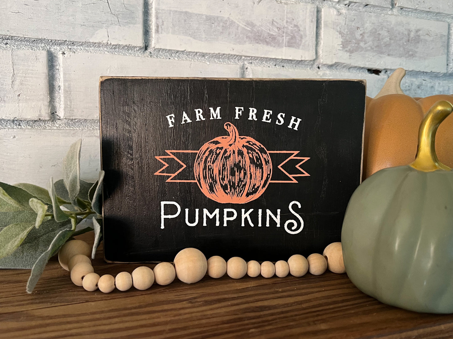 Fall Decor, Fall Wood Sign, Farmhouse Fall, Fresh Pumpkins, Pumpkin Decor, Autumn Decor