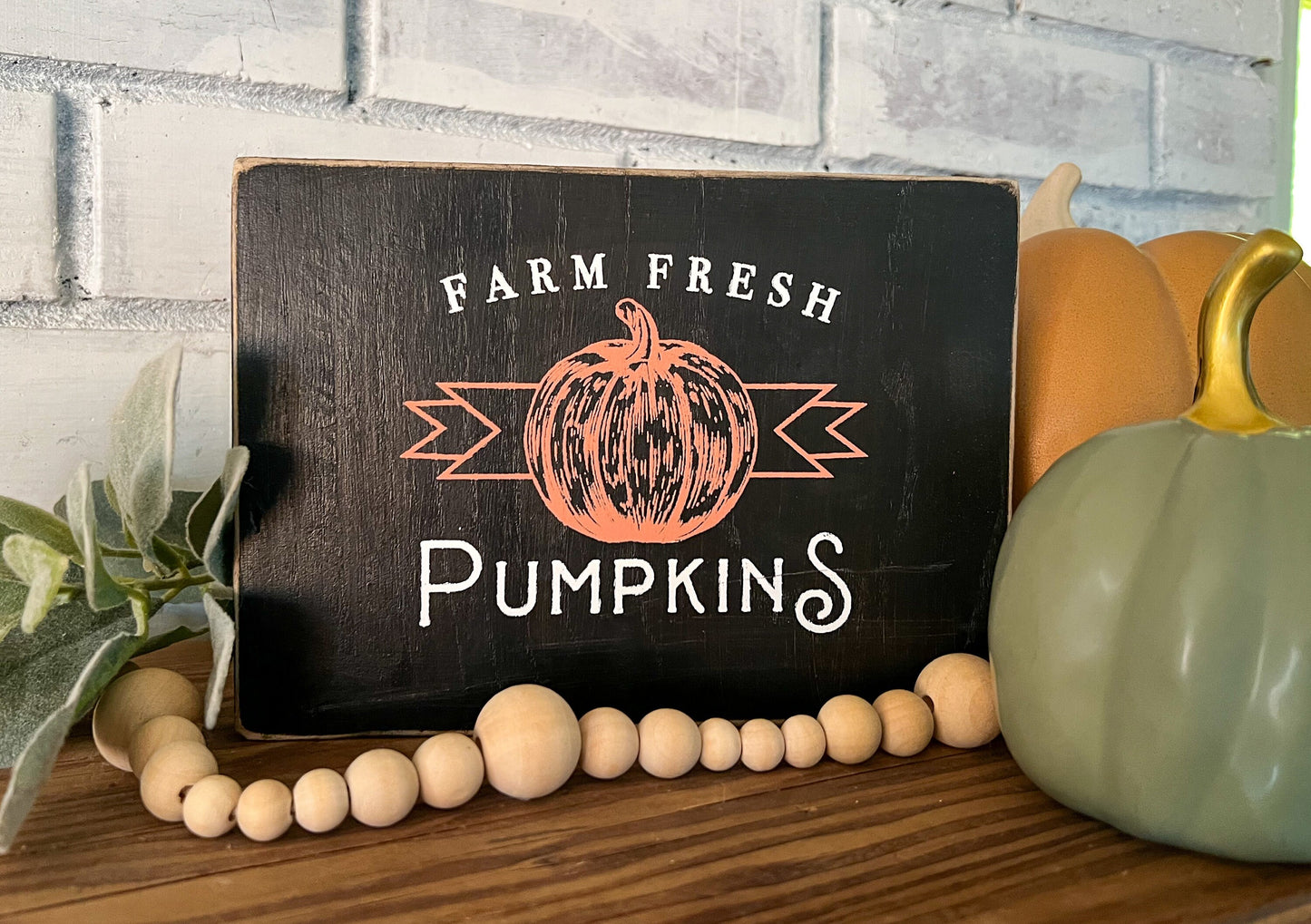 Fall Decor, Fall Wood Sign, Farmhouse Fall, Fresh Pumpkins, Pumpkin Decor, Autumn Decor