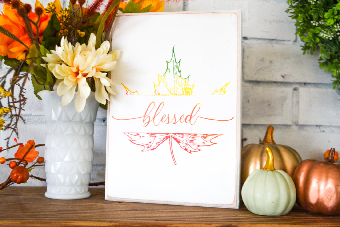 Blessed Ombre Fall Decor